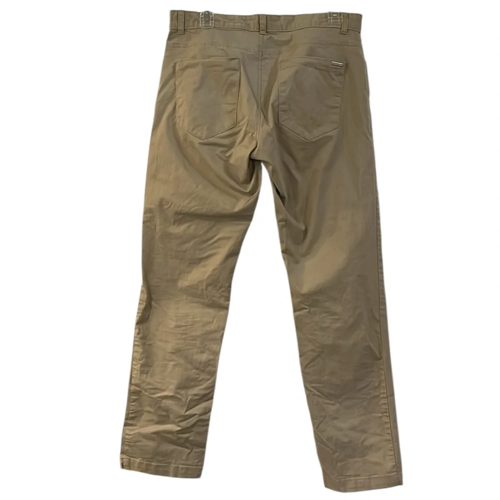 CALVIN KLEIN MENS COTTON SLIM FIT PANTS KHAKI TAN SIZE 32